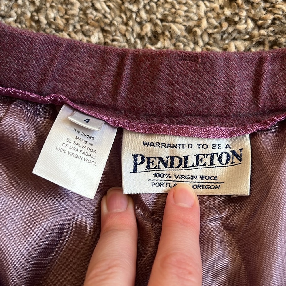 Pendleton Wool Bareback Straight Trousers Silk/Satin Lined - Picture 3 of 6